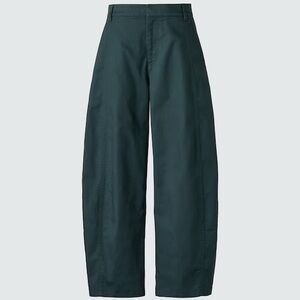 Uniqlo Cotton Barrel Pants Deep Green Trousers Size M
